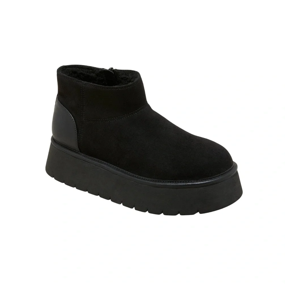 wild Fable Womens Missy Platform Booties with Memory Foam Insole Black 8